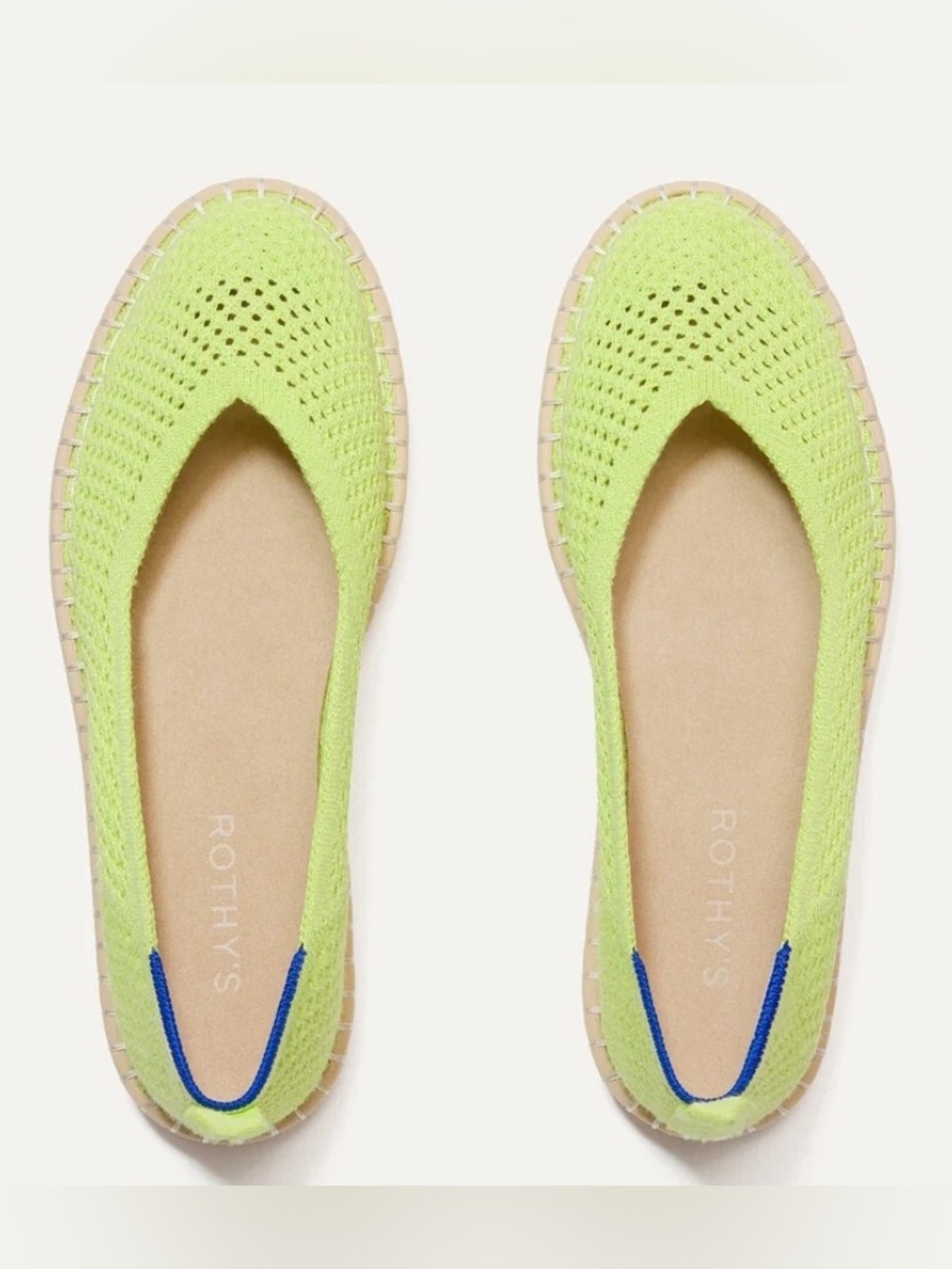 Rothy's Espadrilles Flats Limeade Knit Slip on Green Size 8